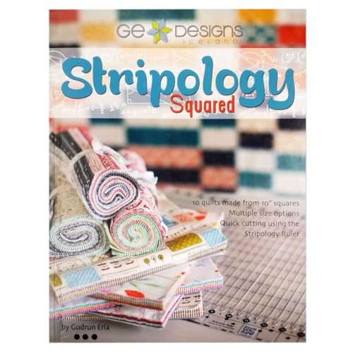 GE Designs G.E. Designs Stripology Squared, Full Color Softcover Quilt Pattern Book - Image 1