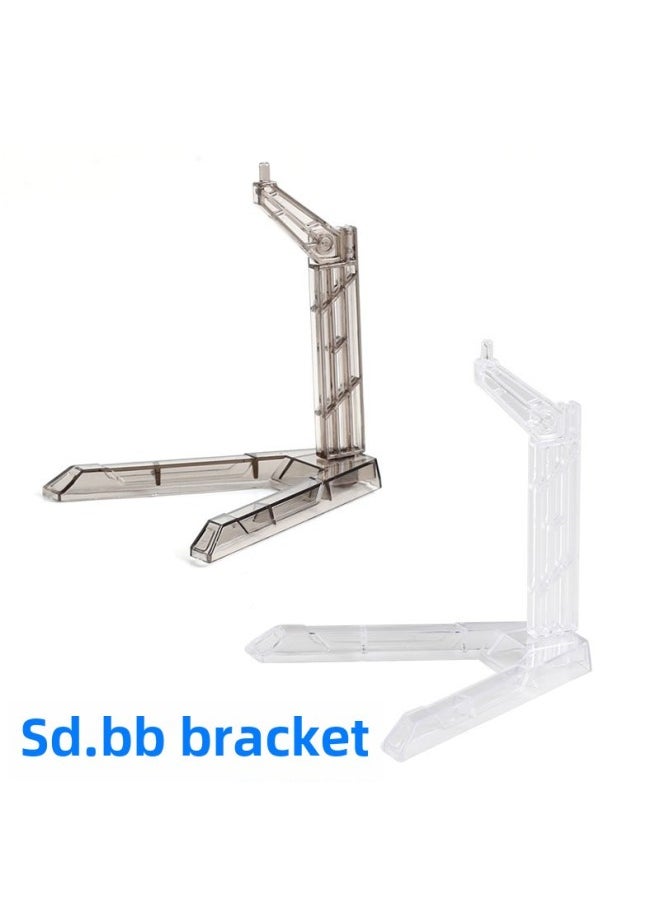 Generic - Q Version Of The Animation Hand Stand BB Model Display Stand Base SD 1/144 Gundam Toy Hand Around-Color:Transparent Black SD Bracket - Image 1