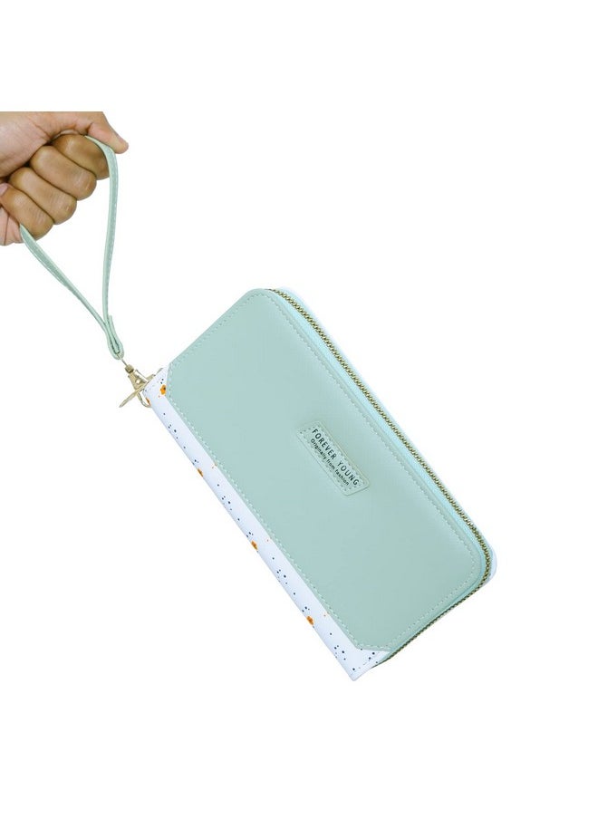 Valerie Valerie Women Wallet Wallet for Women and Girls | zipper wallets leather credit card holder (Floral_Green)  - Image 4