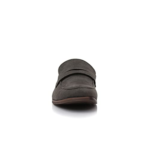 Ferro Aldo Dylan Men's Classic Penny Loafer | Slip-on Dress Shoe in Vegan Suede for Business, Formal & Casual | MFA19671 | in Fossil Grey Suede, Size 12 - Image 3