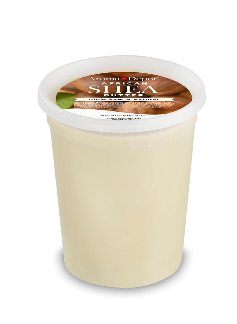 Aroma Depot Raw African Shea Butter 32 oz Ivory/White Grade A 100% Pure Natural Unrefined Fresh Moisturizing, Ideal for Dry and Cracked Skin. It can be used in Body, Hair and Face. - Image 2