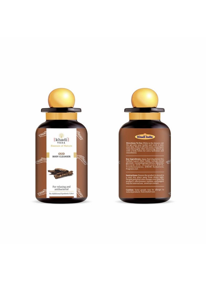 khadi veda Oud Body Cleanser 300Ml Bottle For Relaxation And Antibacterial Benefits Helps In Nourishing Suitable For Unisex(Pack Of 2) - Image 2