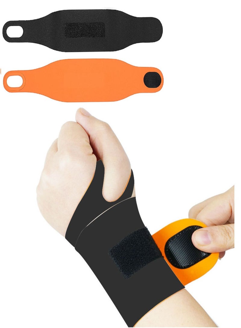 Generic 2-Pack Ultra-Thin Wrist Guards, Weightlifting Wristbands, Used to Improve Grip Strength, Not Stuffy, Comfortable and Breathable, Fixed Pressure Velcro, Adjustable Anti-Sprain Protection Wrist, Black  - Image 1