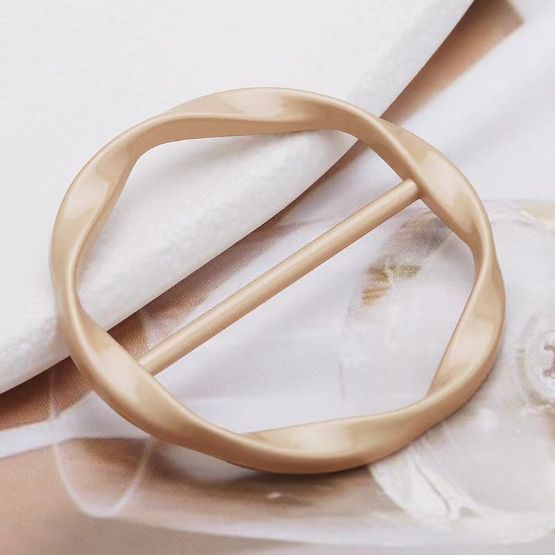 2024 Spring Summer T-Shirt Scarf Knot Clip ancient bronze  - Image 2