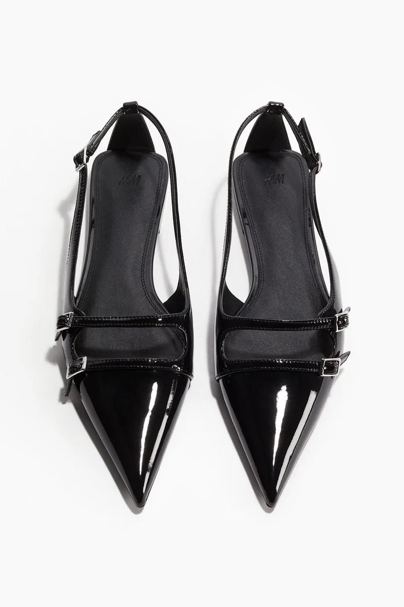 H&M Patent slingbacks