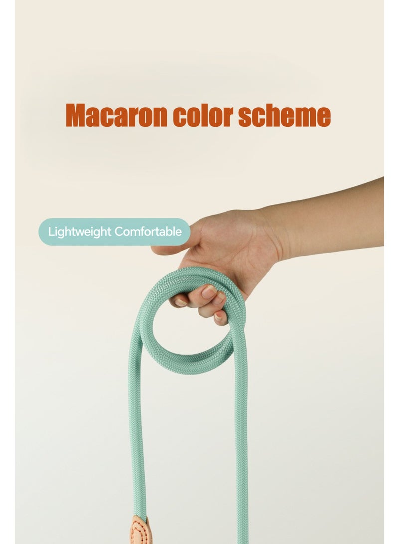 حبل تدريب للكلاب شديد التحمل ومتين للغاية، مقاس 1.4 سم × 1.8 متر، مناسب للجراء والكلاب الصغيرة والمتوسطة والكبيرة، مزود بحلقة تدريب لمنع الشد أثناء المشي مع الحيوانات الأليفة. - Image 2