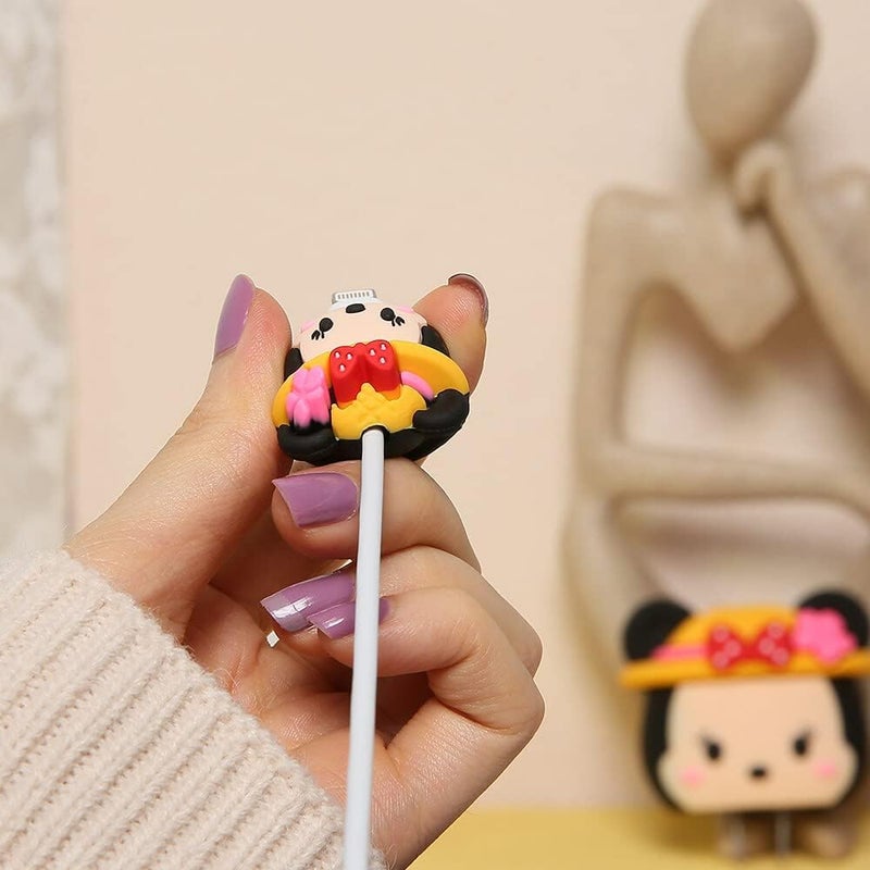 INEFABLE حامي كابل مع غلاف كرتوني ثلاثي الأبعاد لطيف لشاحن آيفون 18 واط و 20 واط لآيفون 14 13 12 11 برو ماكس مجموعة أكمام حماية كابل الشحن الكامل - 1 - Image 3