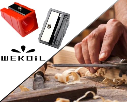 WEKOIL Pencil Sharpener Metal Blade Carpenter Pencil Sharpener Jumbo Crayon Sharpener,Hand held Sharpener,Woodworker Sharpeners Sharpening Golf Pencils 4-Pack - Image 4