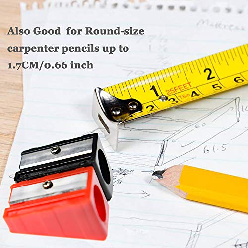 WEKOIL Pencil Sharpener Metal Blade Carpenter Pencil Sharpener Jumbo Crayon Sharpener,Hand held Sharpener,Woodworker Sharpeners Sharpening Golf Pencils 4-Pack - Image 3