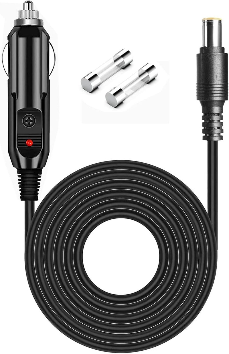 MJPOWER Car Charger Compatible with BLUETTI Car Charging Cable EB3A / EB70 / EB70S / AC50S Portable Power Station Solar Generator 6.6 Feet 16AWG UL Certified DC Power Cord & 15A Fuse - Image 1