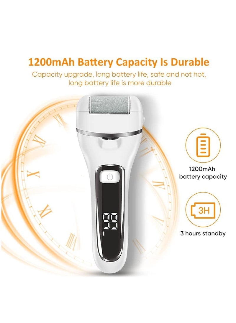 spa luxetique 18 Pcs Foot Scrubber for Dead Skin, Get Smooth Feet at Home with Electric Callus Remover for Feet, Rechargeable Electric Foot Callus Remover for Cracked Heels, 30+ Foot Scrub Salon Procedures  - Image 3