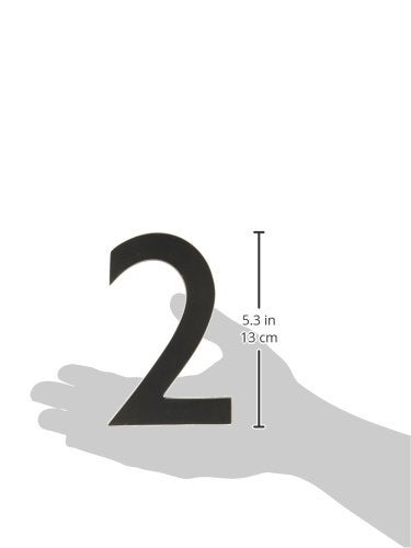 Architectural Mailboxes 3585DC-2 Brass 5-Inch Floating House Number 2, Dark Aged Copper - Image 3