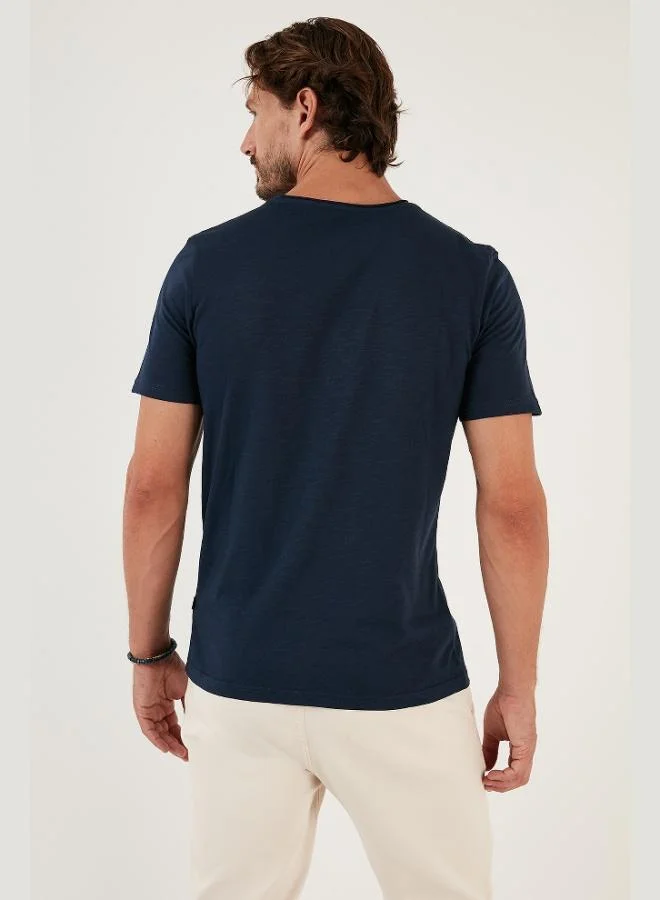 Buratti  Buratti Crew Neck 100% Cotton Regular Fit Basic T Shirt Men's T SHIRT 59020001 for Men | Best Price UAE