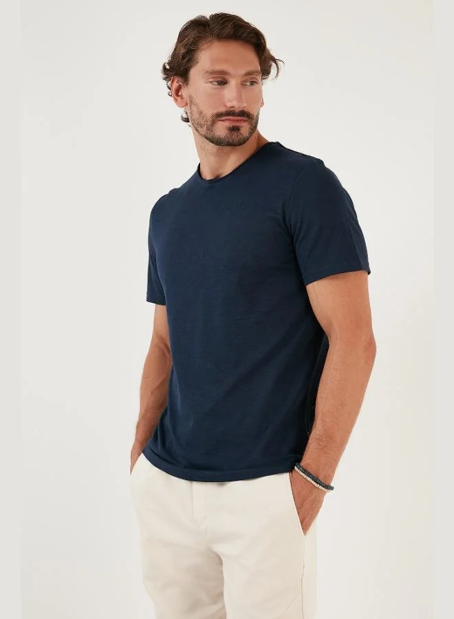 Buratti  Buratti Crew Neck 100% Cotton Regular Fit Basic T Shirt Men's T SHIRT 59020001 for Men | Best Price UAE