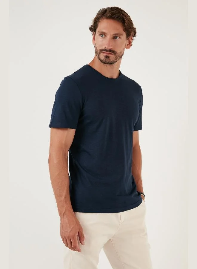 Buratti  Buratti Crew Neck 100% Cotton Regular Fit Basic T Shirt Men's T SHIRT 59020001 for Men | Best Price UAE