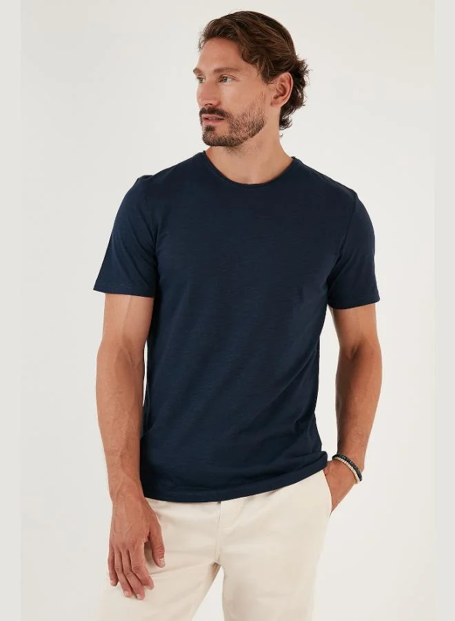 بوراتي تي شيرت رجالي قطن % بياقة دائرية مقاس عادي من بوراتي