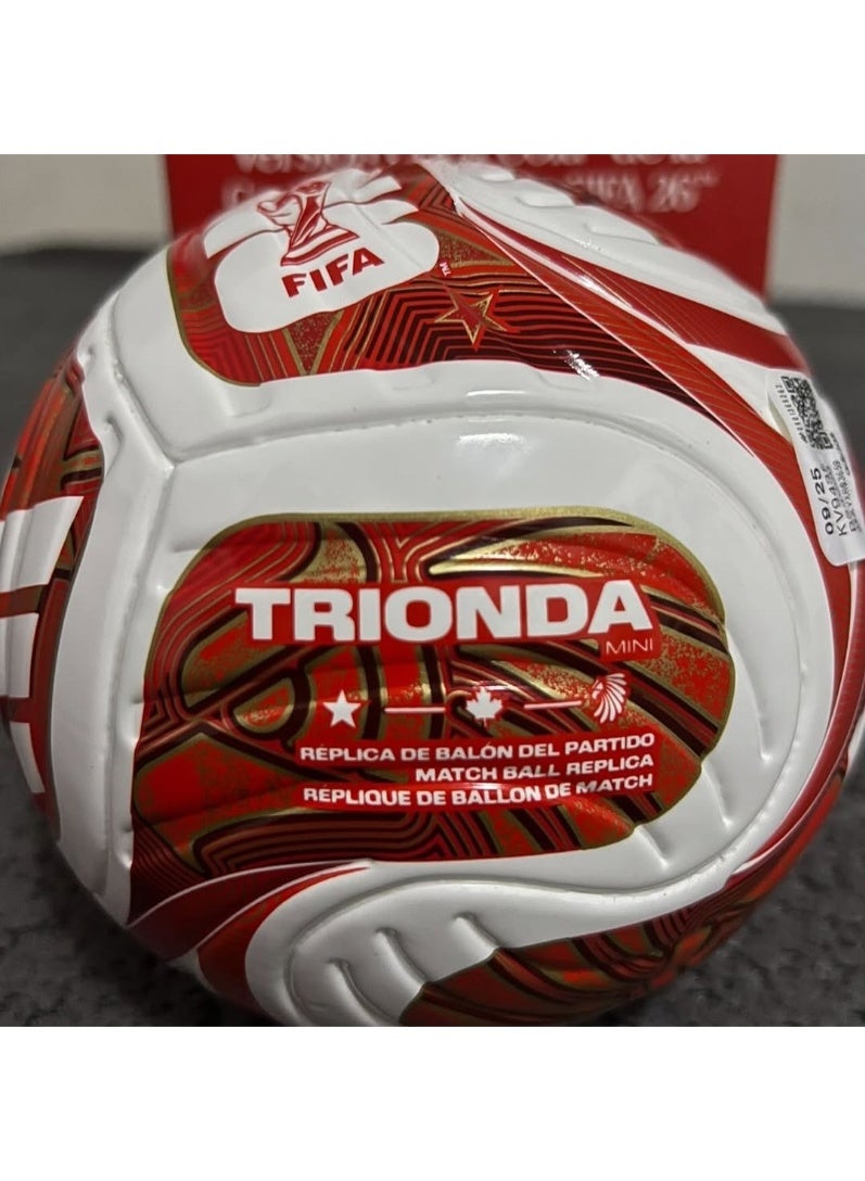 Adidas FIFA World Cup 2026 Trionda Mini Football Size 1 Coca Cola themed Limited Edition Replica Ball, [Laminated] Football Red/White - Image 3