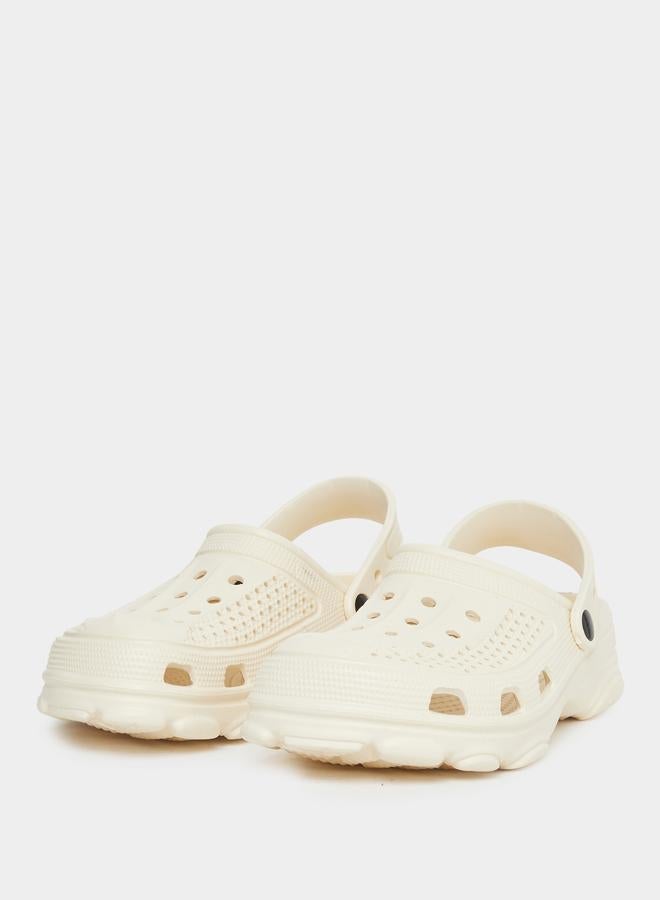 Take Two Vamp Perforated Solid Heel Strap Clogs - Image 3