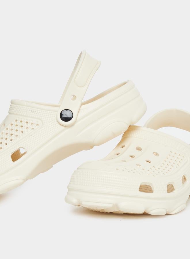 Take Two Vamp Perforated Solid Heel Strap Clogs - Image 4