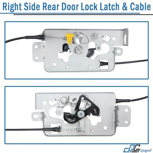 Qagea Rear Door Lock Latch & Cable - Right Passenger Side - Replacement for 2004-2008 Ford F150 Extended Cab Pickup, Upper and Lower Locking Latches Assembly Replaces# 8L3Z-18264A00-B 6L3Z-18264A00-B - Image 5