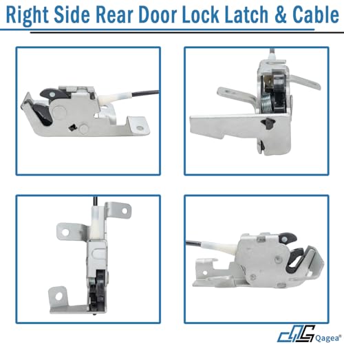 Qagea Rear Door Lock Latch & Cable - Right Passenger Side - Replacement for 2004-2008 Ford F150 Extended Cab Pickup, Upper and Lower Locking Latches Assembly Replaces# 8L3Z-18264A00-B 6L3Z-18264A00-B - Image 4