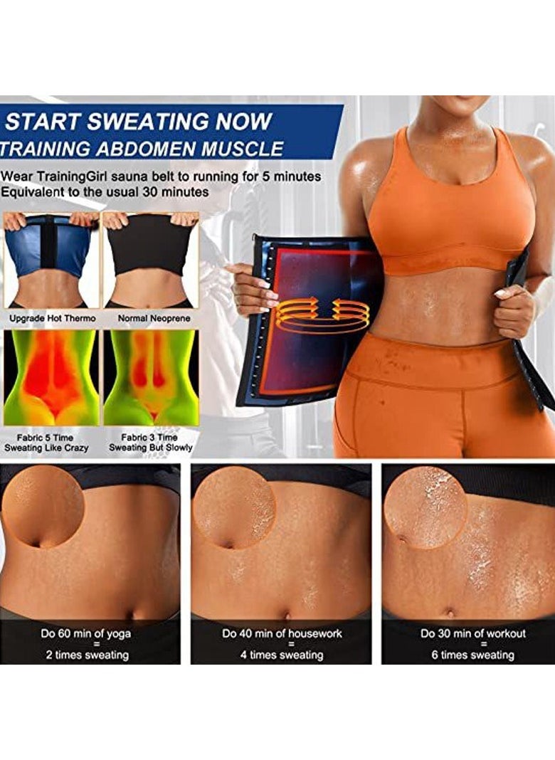 NIBEMINENT TrainingGirl Women Waist Trainer Trimmer Corset Weight Loss Tummy Wrap Workout Belt Sweat Belly Band Sports Girdle Sauna Suit  - Image 3