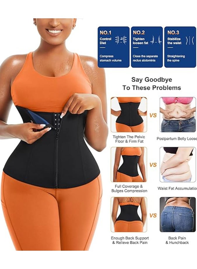 NIBEMINENT TrainingGirl Women Waist Trainer Trimmer Corset Weight Loss Tummy Wrap Workout Belt Sweat Belly Band Sports Girdle Sauna Suit  - Image 4