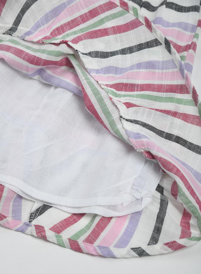 بيلا مودا فستان كاجوال مخطط بحزام ربط - Image 5