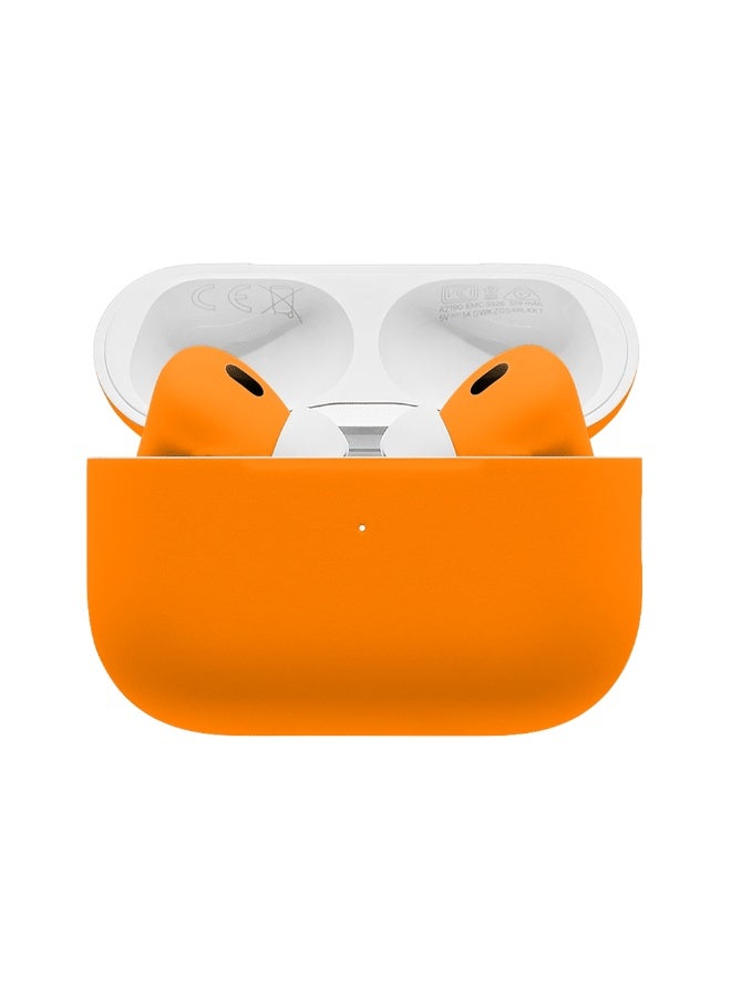 CAVIAR حافظة كافيار مخصصة لسماعات AirPods Pro 3 بطلاء مقاوم للخدش من الدرجة السيارات، مضادة للصدمات، متينة، أنيقة، تصميم مخصص، تناسب مثالي لسماعات Airpods Pro 3 باللون البرتقالي غير اللامع - Image 1