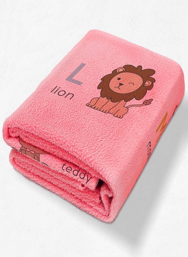 Quick Dry Sheet Printed Medium (A to Z, Salmon Rose) Waterproof Baby Bed Protector - Highly Absorbent Play Mat for Babies (100 * 70 cm) - Image 1