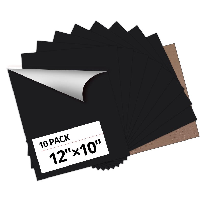 HTVRONT Black Heat Transfer Vinyl Bundle 10 Pack 12 x 10 HTV Vinyl for TShirt Black Iron on Vinyl for All Cutting Machine or Heat Press Machine