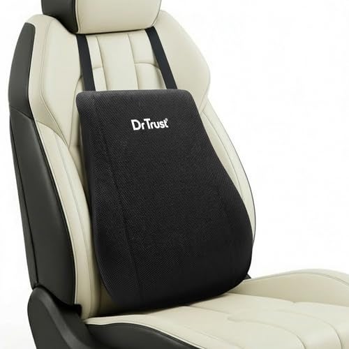 Dr Trust USA Car Seat Backrest Cushion, Orthopaedic Memory Foam Back Support for Comfortable Driving, Back Pain Relief, Lumbar Support, Spine Alignment, and Posture Correction - 3204 - Image 1