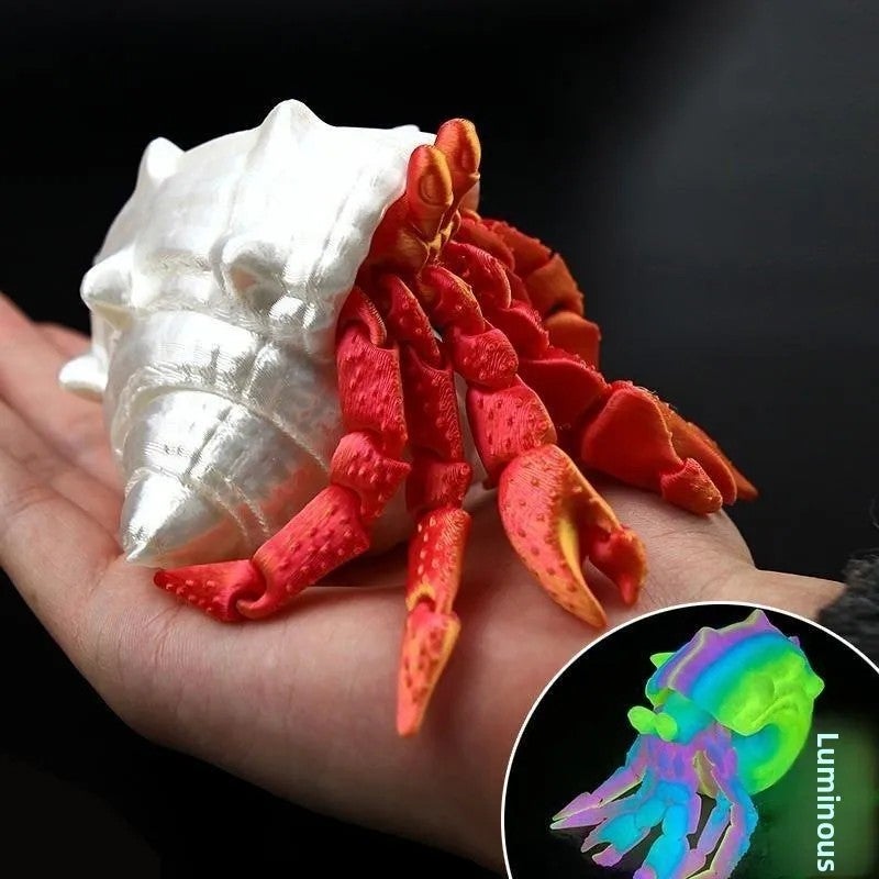 Y&D izable 3D Printed Toys Detachable Plastic Hermit Crab Animal Model Trending  Service Provider Inspired Frozen - Image 2