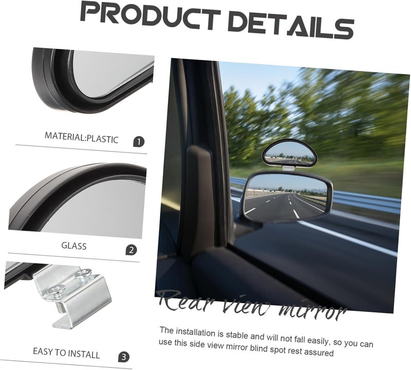 2pcs Car Rearview Mirror Drivers Auxiliary Mirrors for Enhanced Visibility Sturdy Construction Suitable for All Vehicles - Image 3