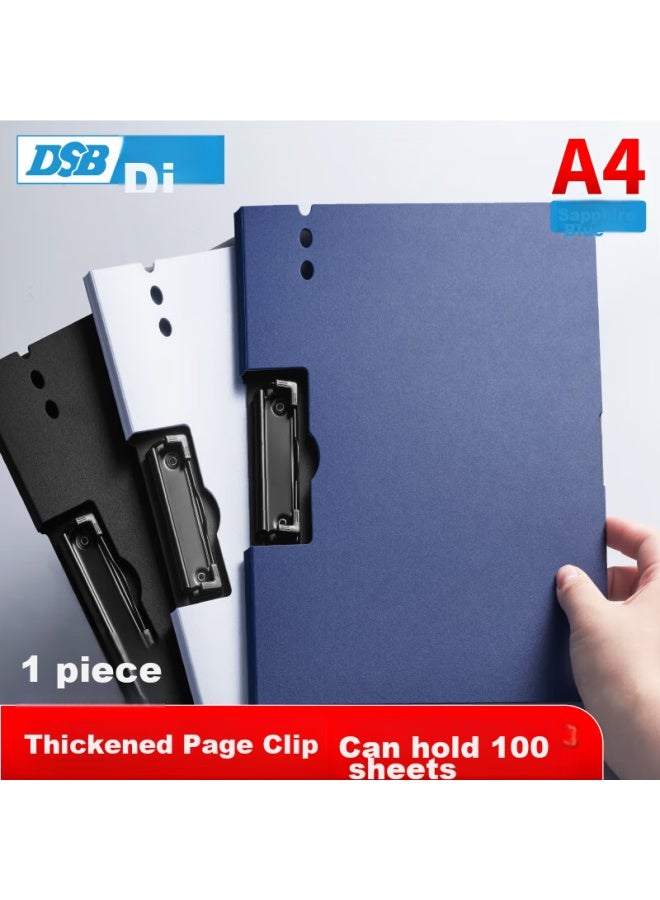 Dsb A4 Paper Landscape Folding Clipboard Stationery Writing Pad Folder File Folder Speech Signing Meeting Thickened Hard Board Clipboard Writing Pad Pad, Sapphire Blue 1 Pack 7619 - Image 1