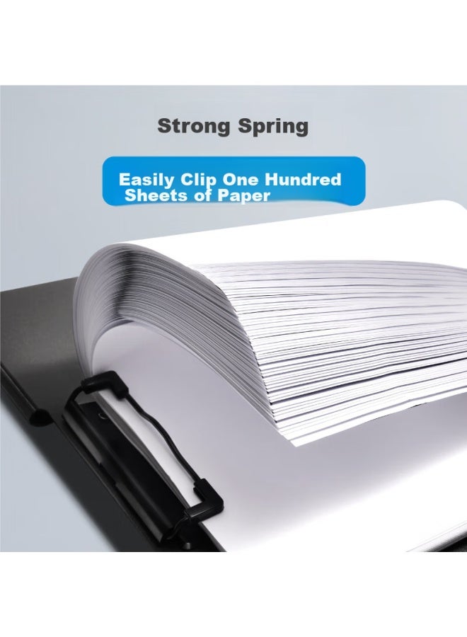 Dsb A4 Paper Landscape Folding Clipboard Stationery Writing Pad Folder File Folder Speech Signing Meeting Thickened Hard Board Clipboard Writing Pad Pad, Sapphire Blue 1 Pack 7619 - Image 3