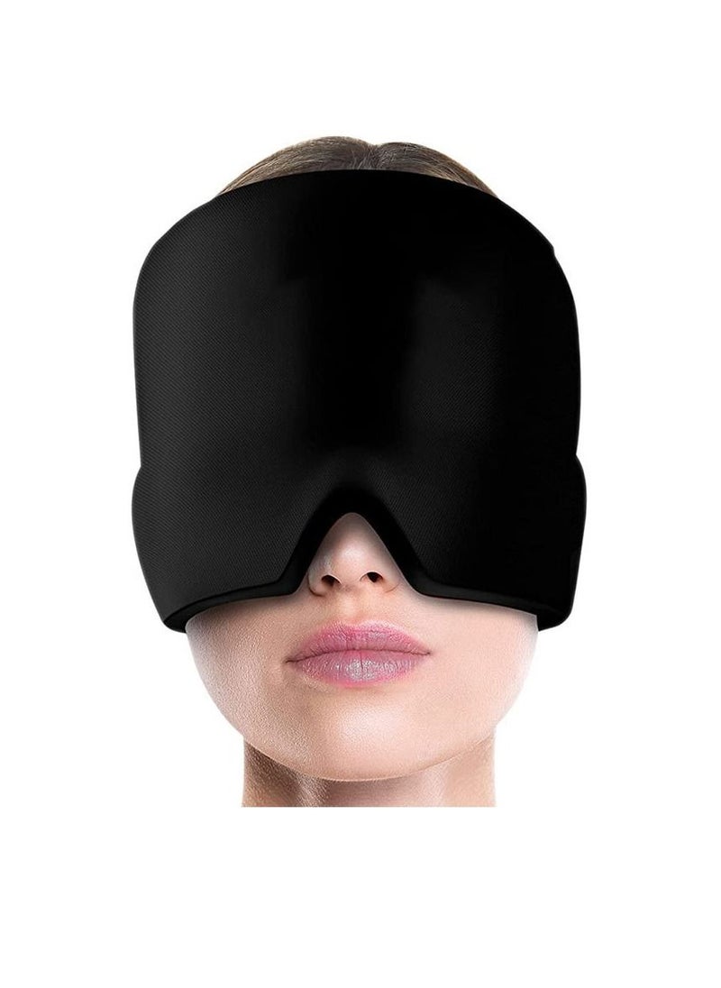 Arabest Form Fitting Gel Ice Headache Relief Cap Hot and Cold Therapy Headache Relief Hat Cool Ice Head Wrap Ice Pack Mask Cold Compress Headache Relief Products Recovery Device for Tension  - Image 1