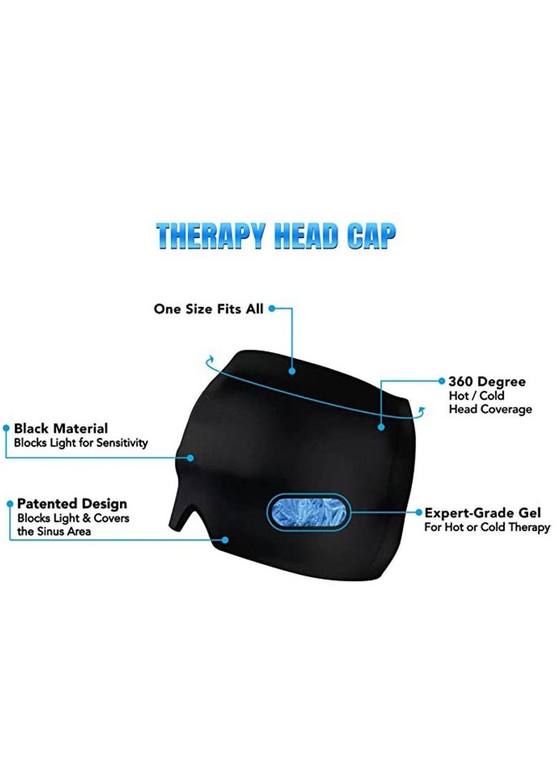 Arabest Form Fitting Gel Ice Headache Relief Cap Hot and Cold Therapy Headache Relief Hat Cool Ice Head Wrap Ice Pack Mask Cold Compress Headache Relief Products Recovery Device for Tension  - Image 3