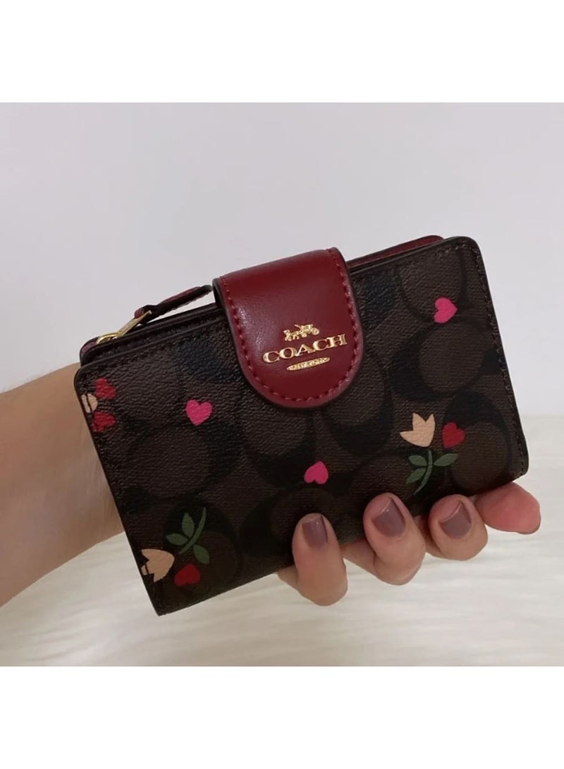 كوتش اوت ليت محفظة كوتش COACH حريمي سيجنتشر بنقشة القلوب والزهور موديل C7653 - Image 5