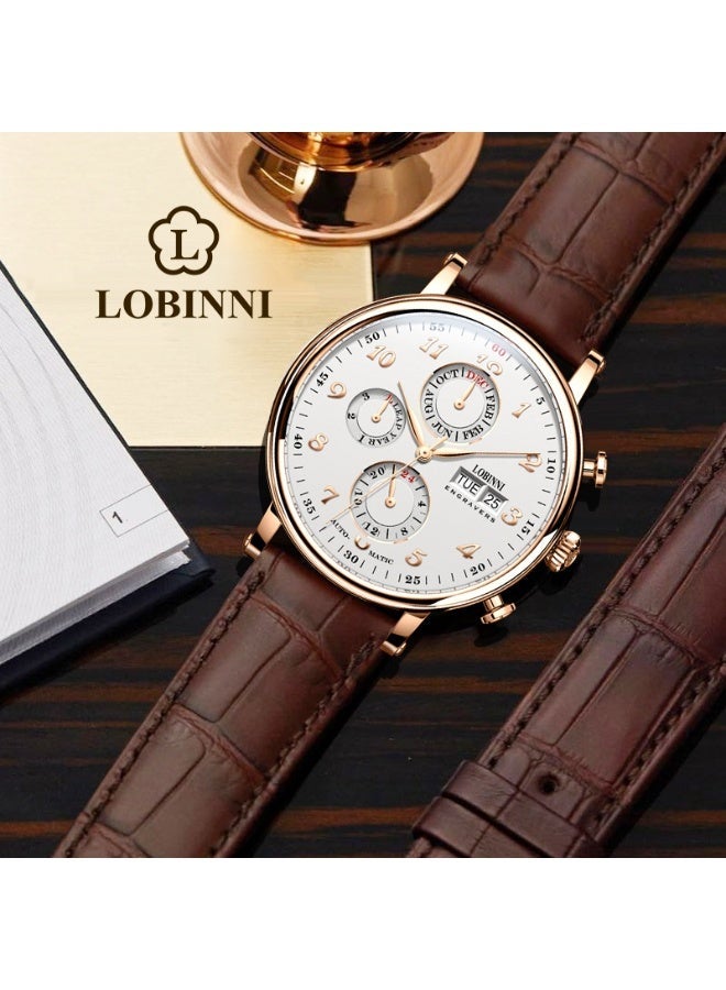 لوبيني LOBINNI 13019 ساعة رجالية أوتوماتيكية 42 مم - Image 2