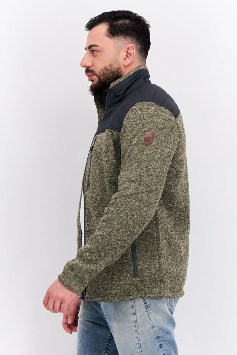 Free Country Men Embroidered Jacket Shirt, Khaki Combo  - Image 4