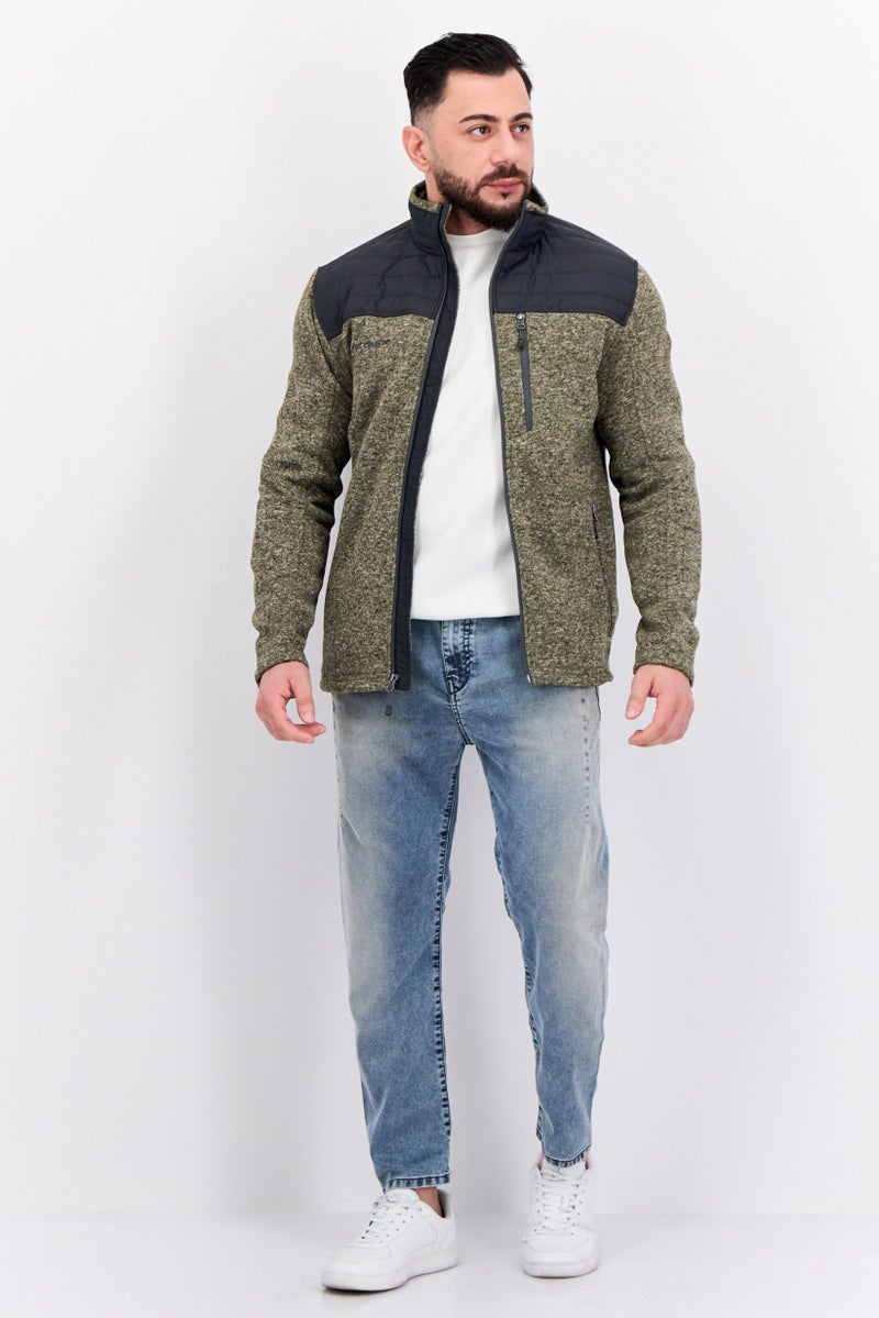 Free Country Men Embroidered Jacket Shirt, Khaki Combo  - Image 2