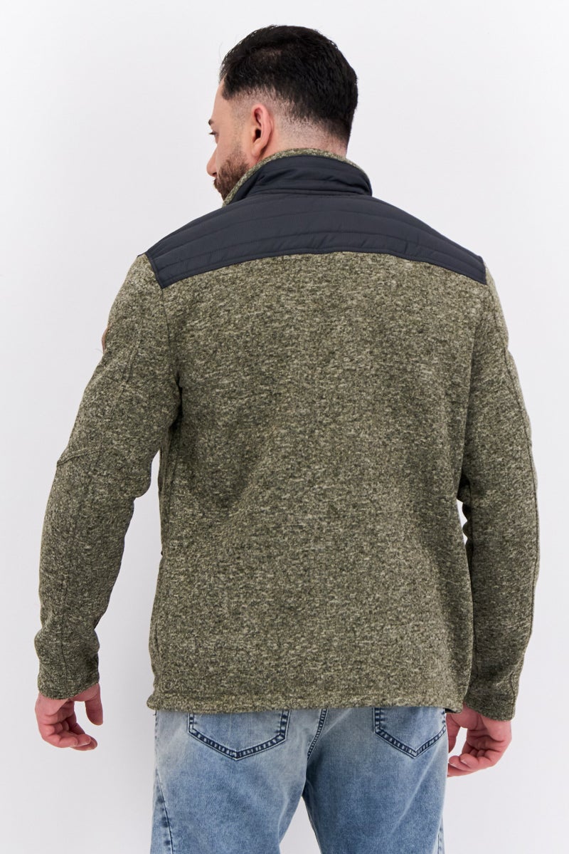 Free Country Men Embroidered Jacket Shirt, Khaki Combo  - Image 3