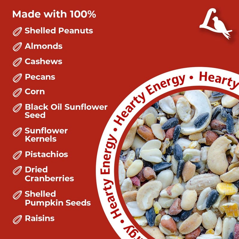 Lyric Fruit and Nut Wild Bird Seed - High Energy Wild Bird Food Mix - Attracts Woodpeckers, Chickadees & Other Songbirds -20 lb. Bag - Image 3