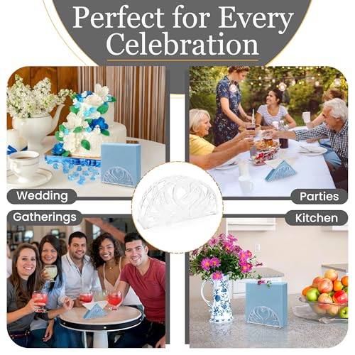Crafts Central 5.75 Inch Clear Plastic Napkin Holder - 24 Pieces (Swans Design) - Image 4