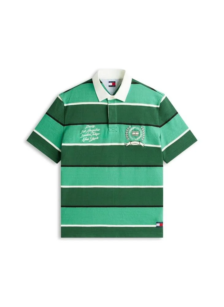 TOMMY JEANS  Relaxed Fit Rugby Stripe Embroidery Polo Shirt for Men | Best Price UAE
