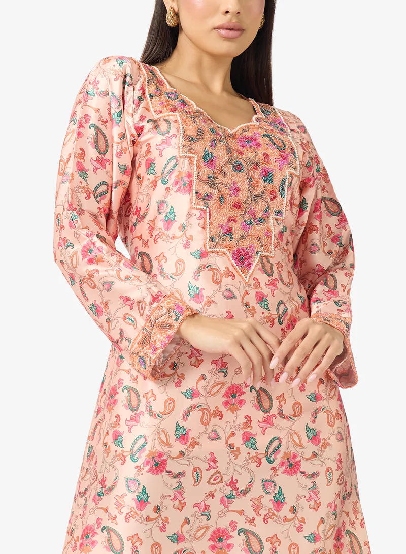 ARABIAN CLOSET  Embellished Belted Jalabiya for Women | Best Price UAE