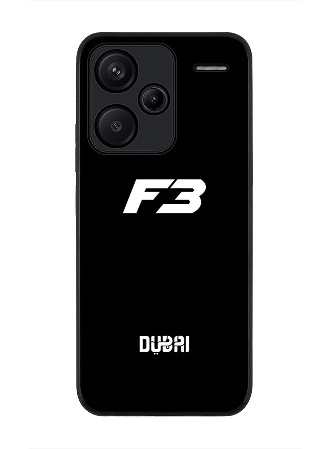 Stylizedd Rugged Black Edge Case for Xiaomi Redmi Note 13 Pro Plus, Slim fit Case Flexible Anti Drop TPU Gel Thin Cover -   Faz3 Dubai Black - Image 1