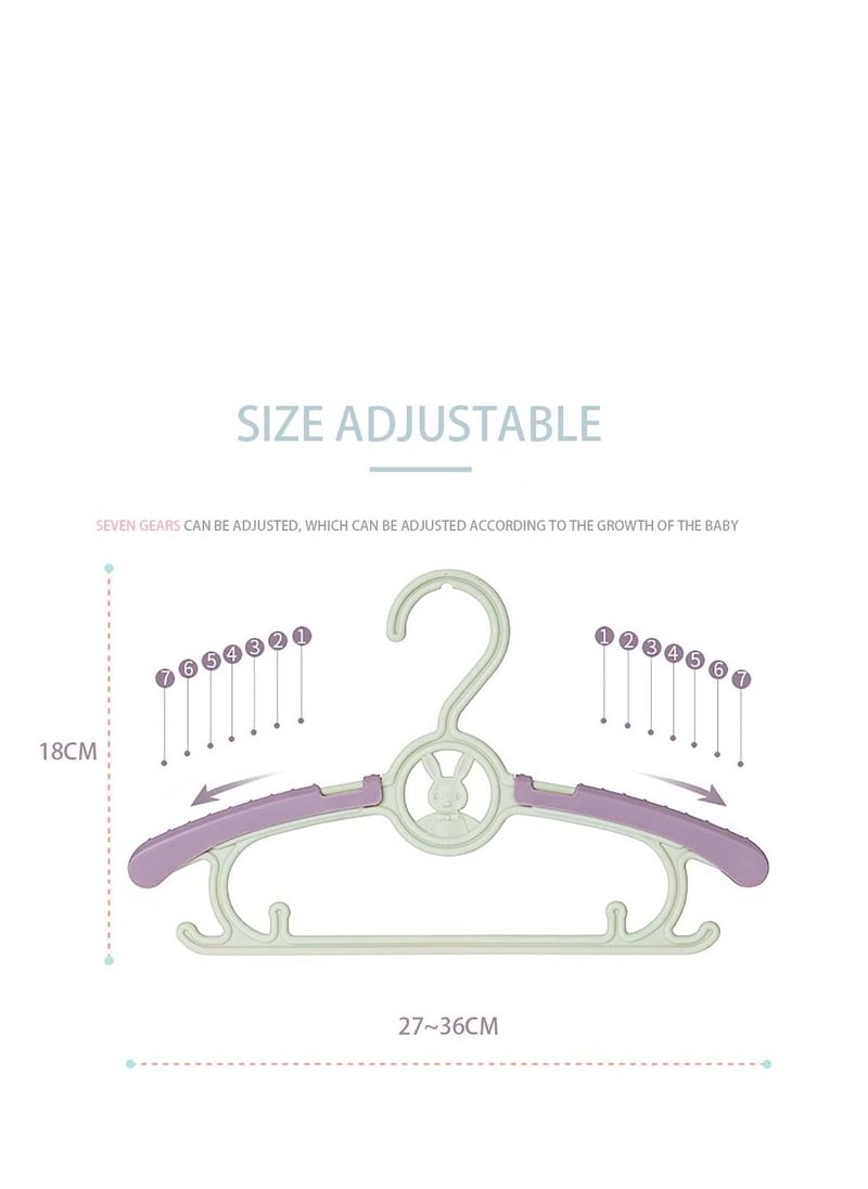 Generic - Extendable Baby Hangers, Baby Clothes Hangers, Adjustable Infant and Toddler Hangers, Non-Slip Children Coat Hanger Infant Pant Hanger Children Clothes Hangers, 20PCS (Purple) - Image 1