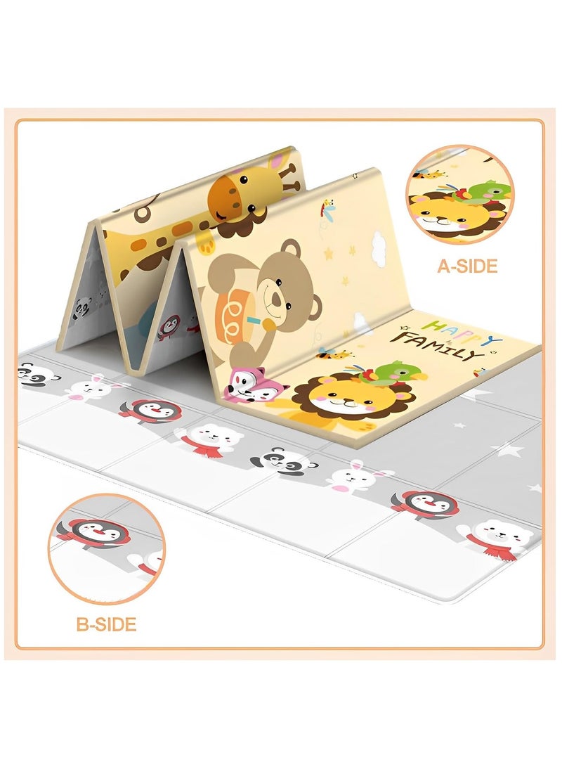 RATSAW Foldable Baby Play Mat Large Waterproof Foam Padded Crawling Mat for Babies and Toddlers and Infants Play and Tummy Time 200 x 180 cm - Image 5